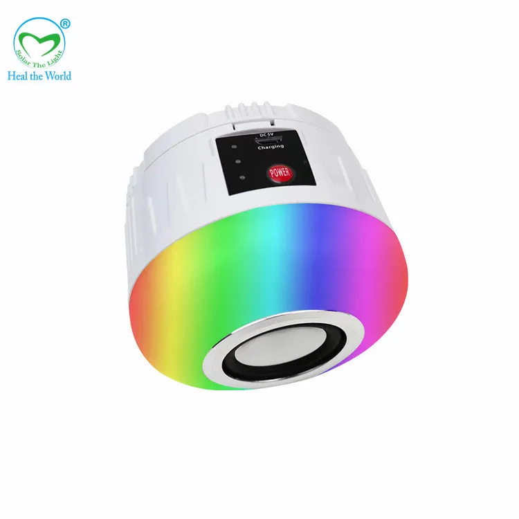 

RGB Colorful Bluetooth Music Led Emergency Light Outdoor Camping Solar Charging Lamps Remote Control Audio Lights SunergyPlus