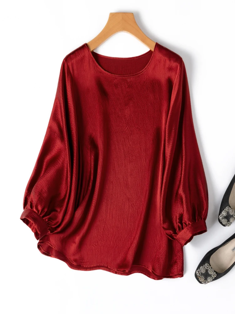 Свободная посадка из 100% натурального шелка шелковицы с жемчугом и круглым