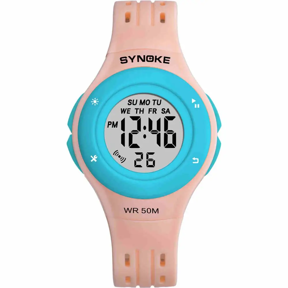 

SYNOKE Kids Watches Sports 50M Waterproof LED Alarm Children Digital Watch Electronic Clock Students Wristwatch Relgio