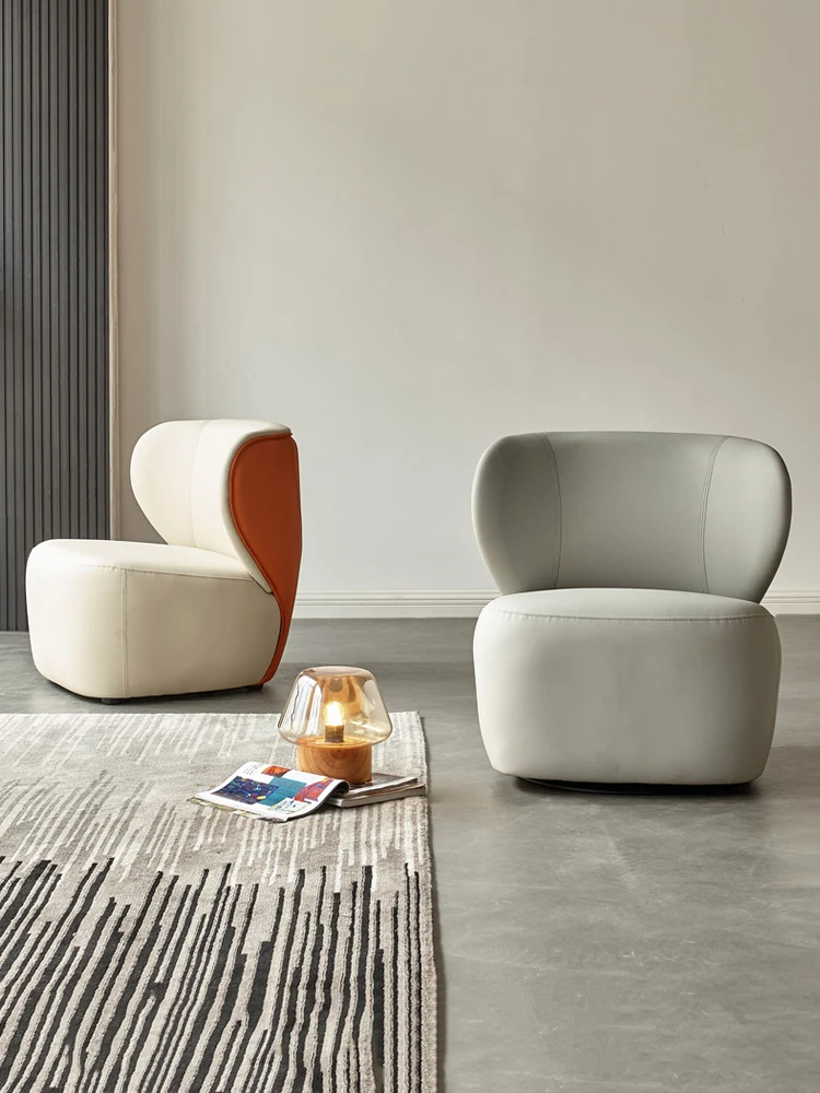 

Rotating Sofa Small Apartment Living Room Chair Light Luxury Balcony Leisure Chair Simple Couch