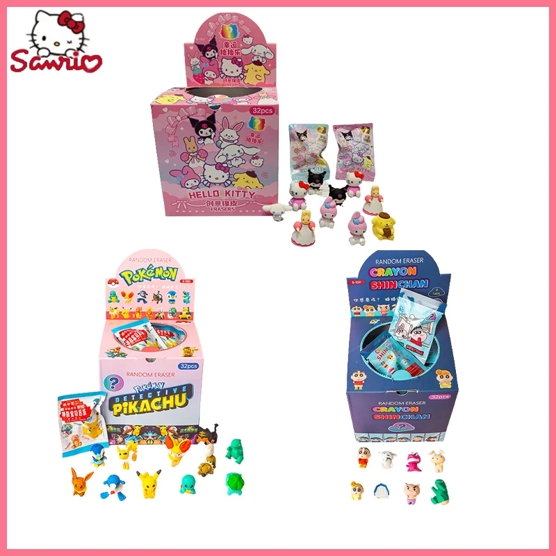 Eraser Action Figure Pikachu Student Articles Stationery Kids