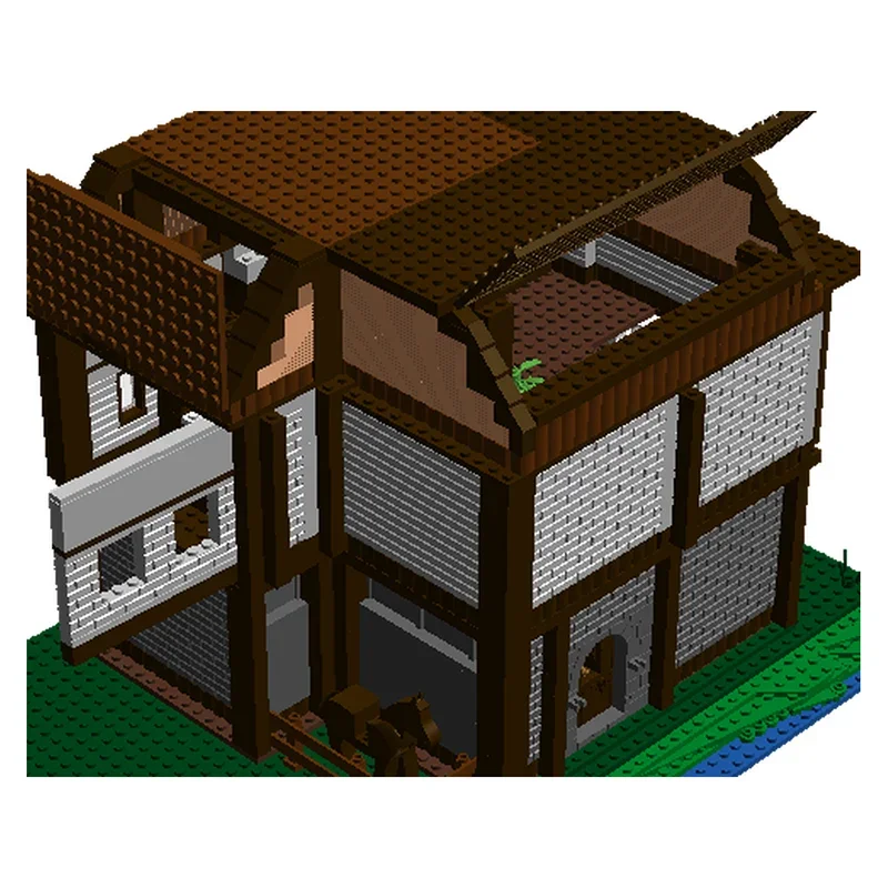 Средневековая модель замка Moc строительный блок модульный старый стиль Tudor дома