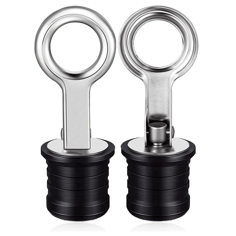 

2 Pieces 304 Stainless Steel Drain Snap Plug Boat Drain Plug For Drains Boat Accessories