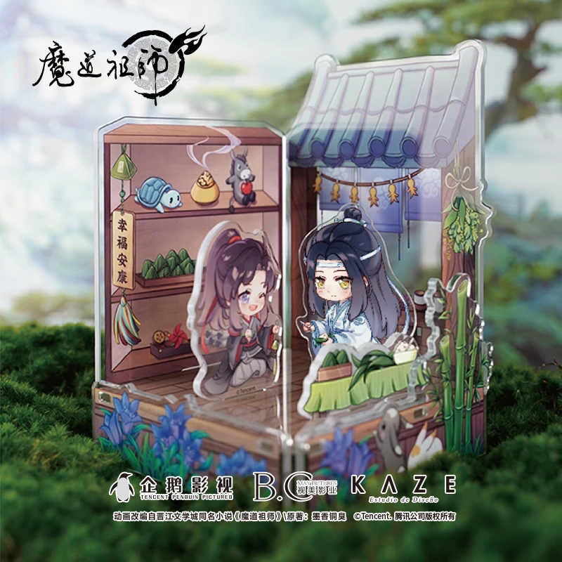 

Anime Grandmaster of Demonic Cultivation MDZS Wuxian Wangji Scenes Acrylic Stand Figure Model BL Colored Paper Pendant Keychain