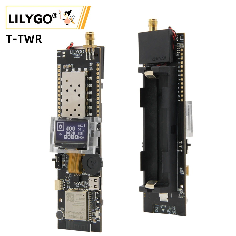 LILYGO® T-TWR ESP32-S3 Development Board Walkie-Talkie Module UHF 400~480MHz VHF134~174MHz 350 320~400MHz ESP32-S3-WROOM-1-N16R8