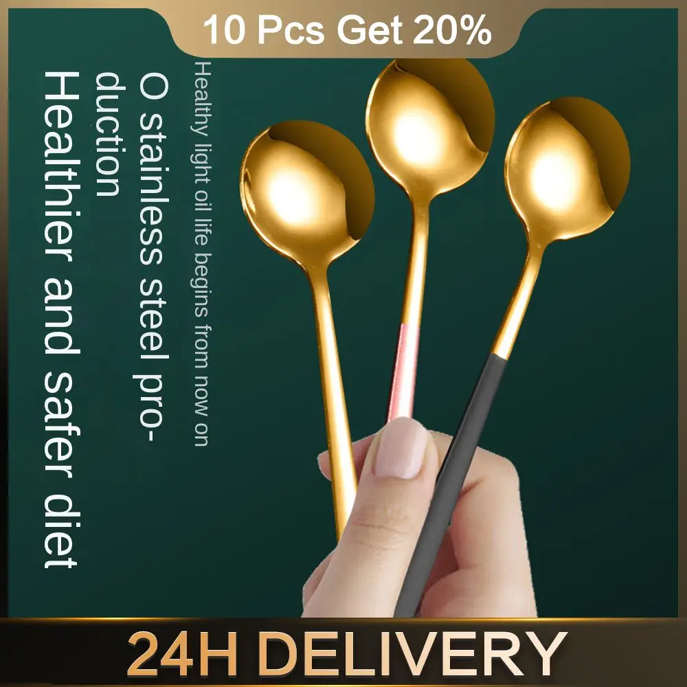 

Soup Spoon Household Creative Kitchen Supplies Stirring Coffee Spoon Mixing Portable Kitchen Accessories Cutlery Teaspoon 1 Pcs