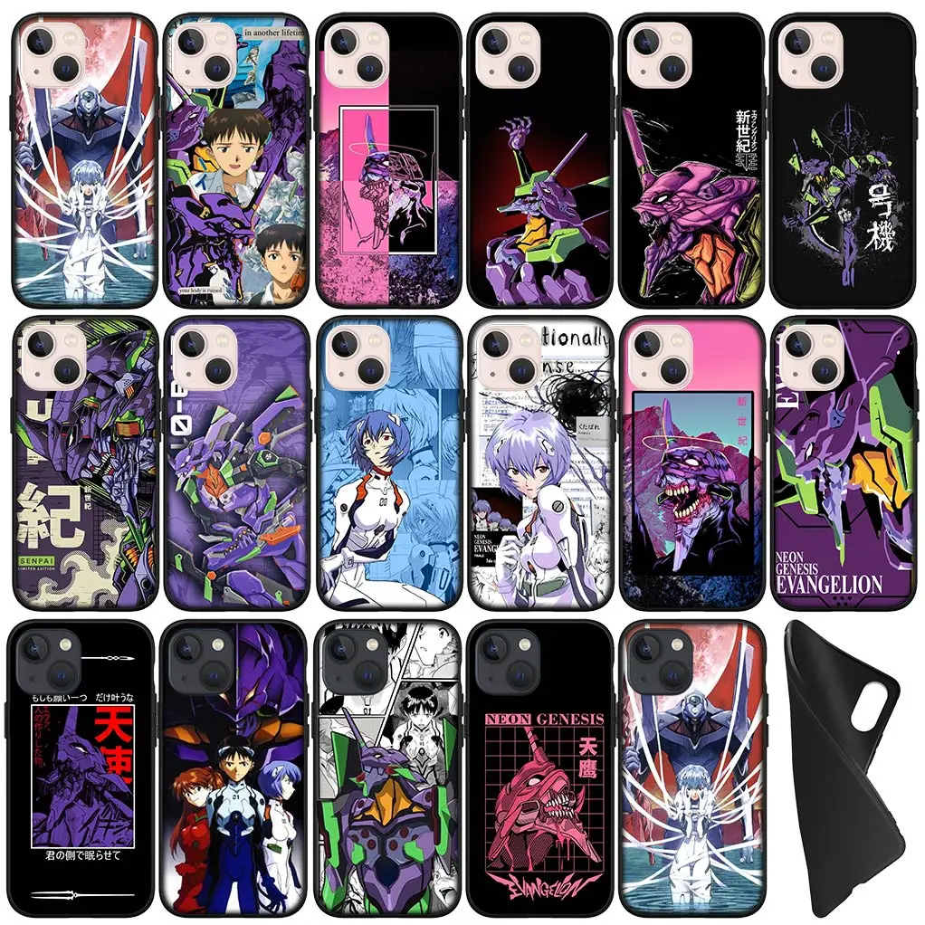 N-Neons G-Genesis E-Evangelions EVAs Case for Apple iPhone 16 11 Pro XS Max X XR 6 7 8 6S Plus + SE 2022 16+ Phone Cover Casing