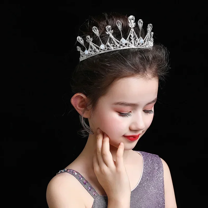 Модные хрустальные короны золотого серебряного цвета для детей диадемы с