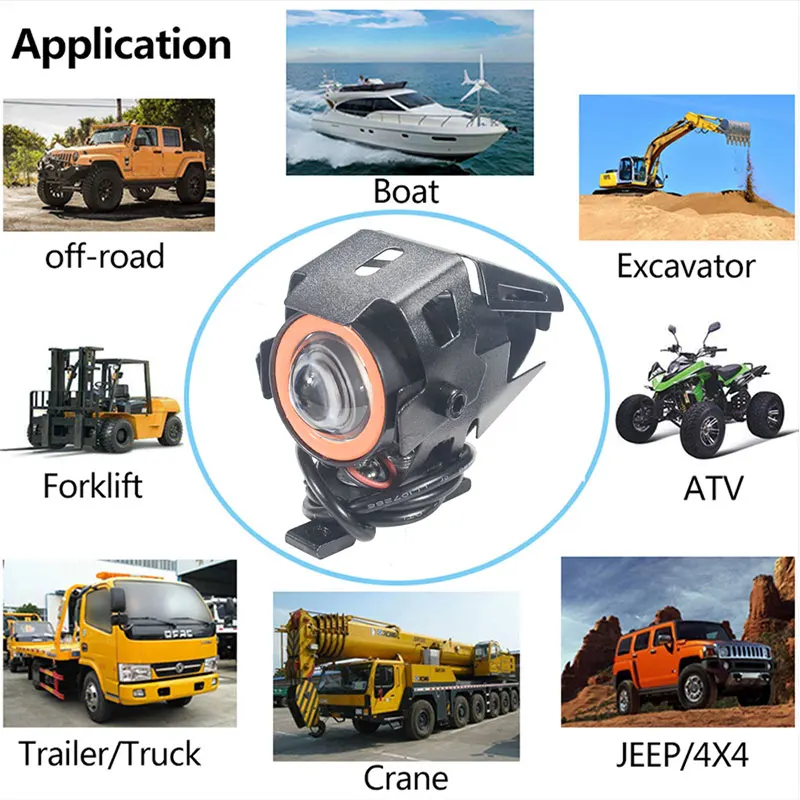 

Фасветильник головного света «ангельские глазки» для мотоцикла, 125 Вт