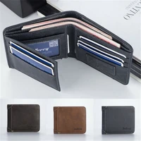 men wallet leather business foldable wallet luxury billfold slim hipster cowhide credit cardid holders inserts coin purses