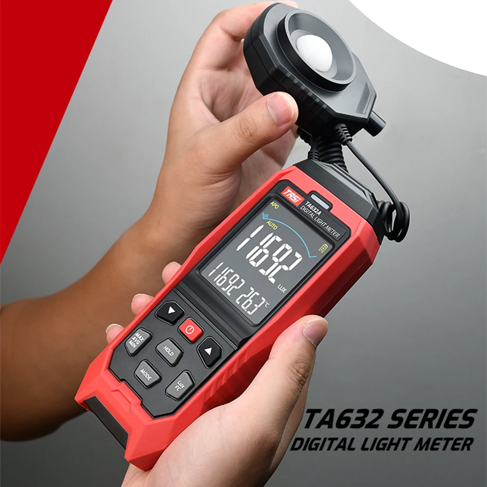 

TA632A/B Digital Light Meter Photography Luxmeter Detachable Probe Illuminometer Lux/Fc Photometer Enviromental Tester module