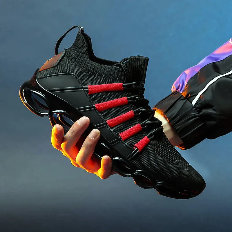 

Men Shoes Summer Men's Casual Sneakers Non-slip Soft Bottom Running Shoes Lightweight Knitted Sneakers Mesh Tennis Shoes Trainer