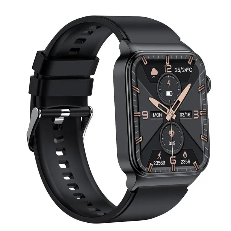 

New E500 Blood Glucose Smart Watch Men ECG Monitor Blood Pressure Body Temperature Smartwatch IP68 Waterproof Fitness Tracker