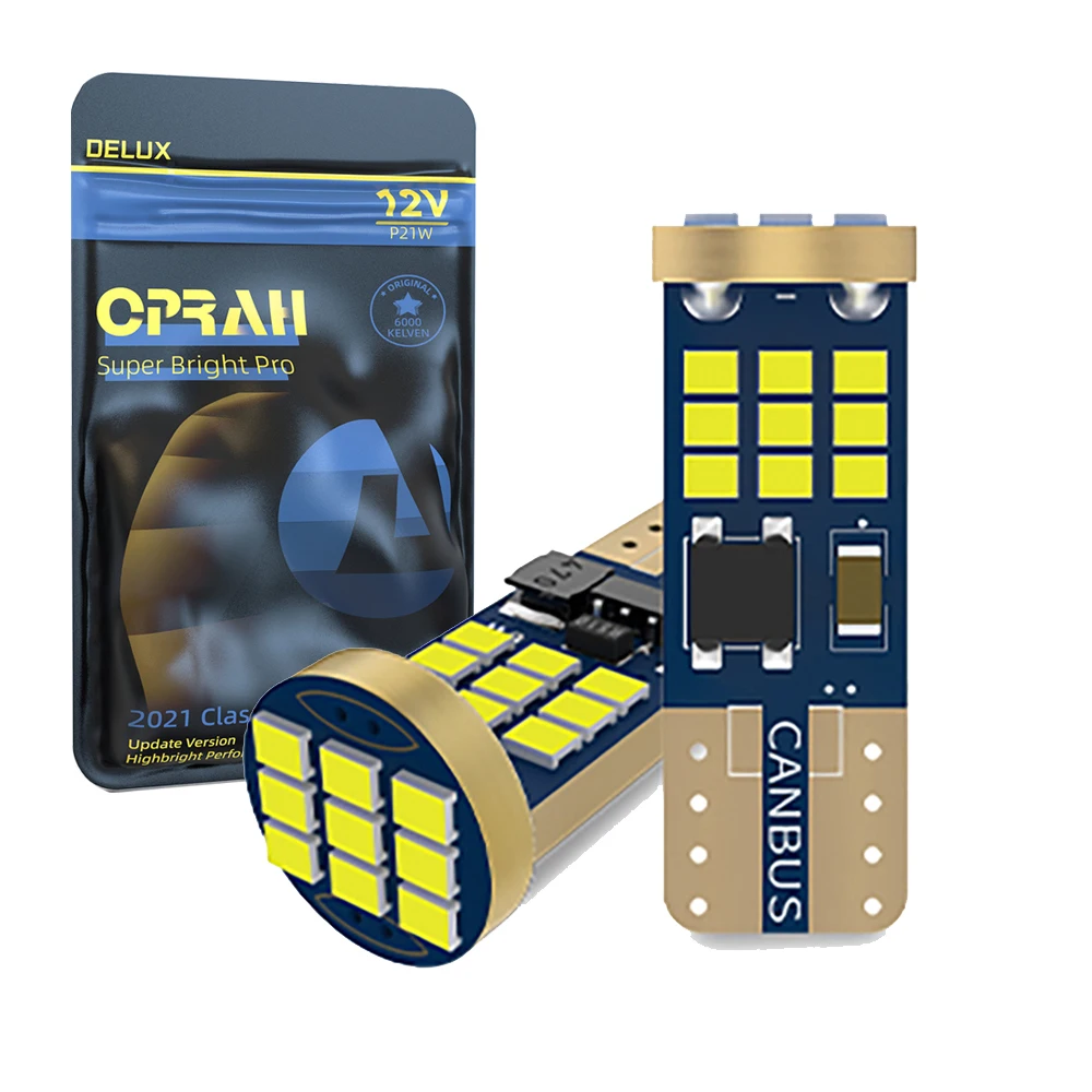 

Oprah 2 шт. T10 W5W лампы для внутреннего освещения автомобиля 2016 27SMD, купол для чтения, задний фонарь для парковки, задний фонарь