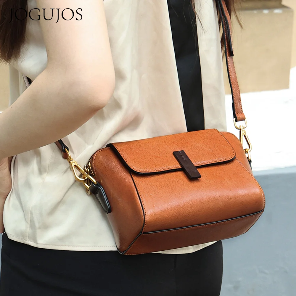Сумка на плечо JOGUJOS женская из натуральной воловьей кожи маленький Повседневный