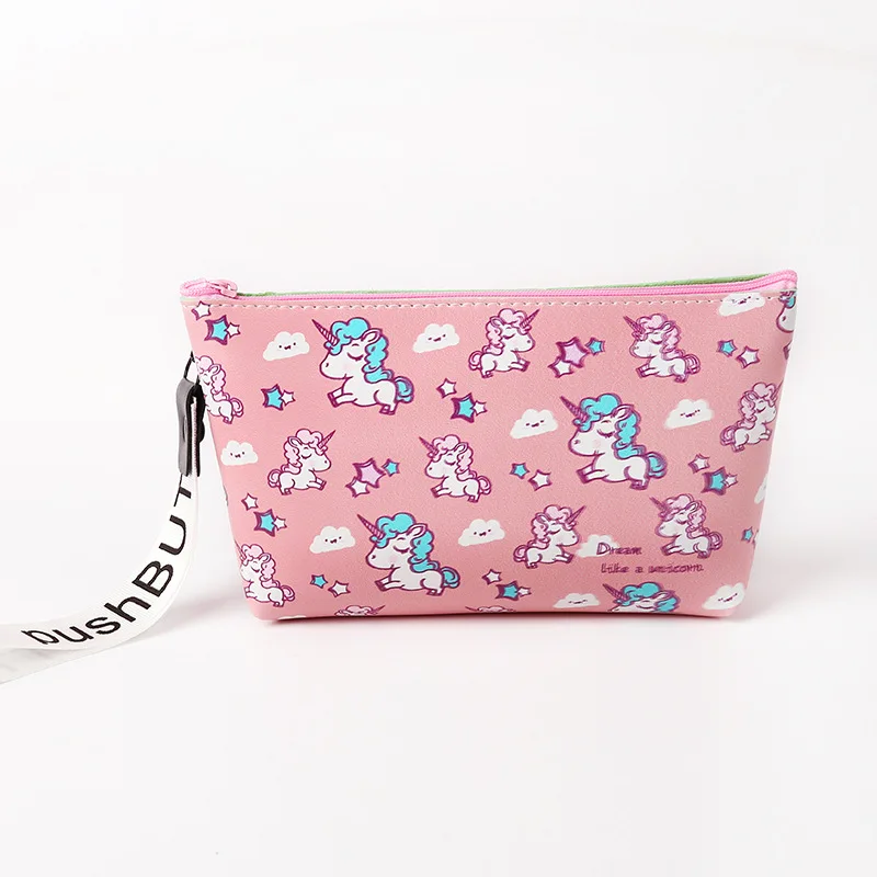 Модная косметичка с единорогом для девочек креативная портативная