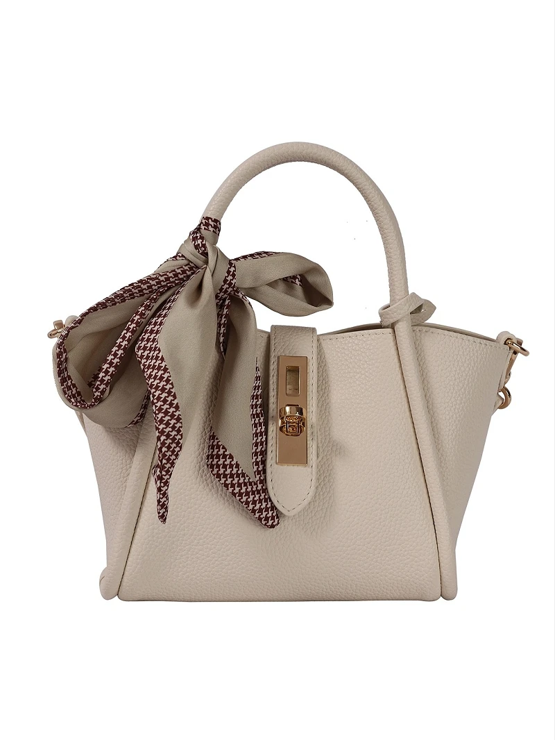 

Classical Scarf Bucket Bag Women Luxury Handbag Green Fashion Designer Pu Leather Shoulder Crossbody Bag Shopper Female Tote Bag