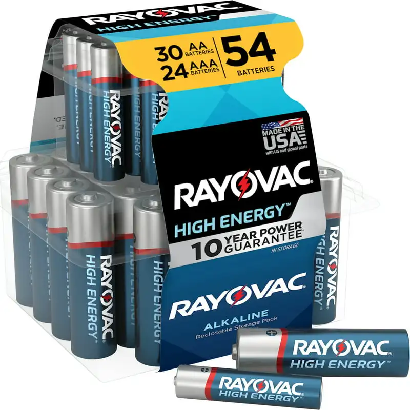 

Batteries & AAA Batteries Combo Pack, 30 AA and 24 AAA (54 Battery Count)