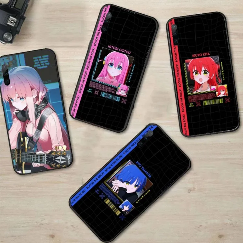 Чехол для сотового телефона с аниме Bocchi Rock Girl Для Huawei P50 P40 P30 Pro Lite P Smart 2021 2019 Magic 3, черный мягкий чехол для телефона