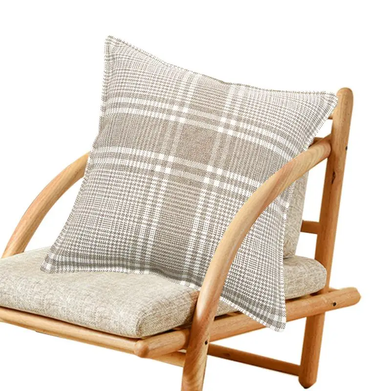 

Наволочки в клетку для диванной подушки, повседневные наволочки в клетку с краями, наволочки, украшения для домашнего декора, для дивана, дивана, украшение для дома