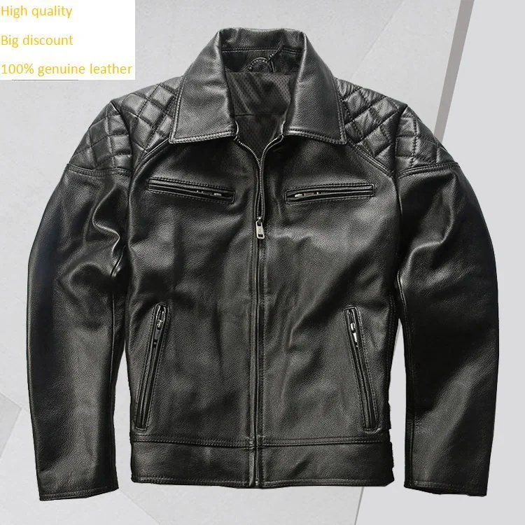 

Роскошный 100% подлинный Harley Angel Арнольд Шварценеггер тот же локомотив кожаная куртка для мужчин Высокое качество