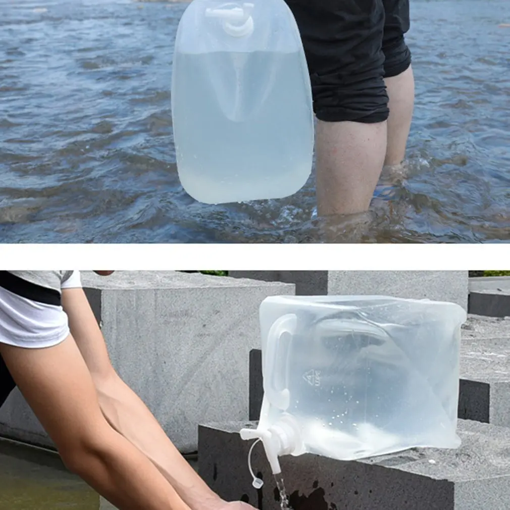 

Портативное складное мягкое ведро с краном для хранения воды на открытом воздухе, 15 л