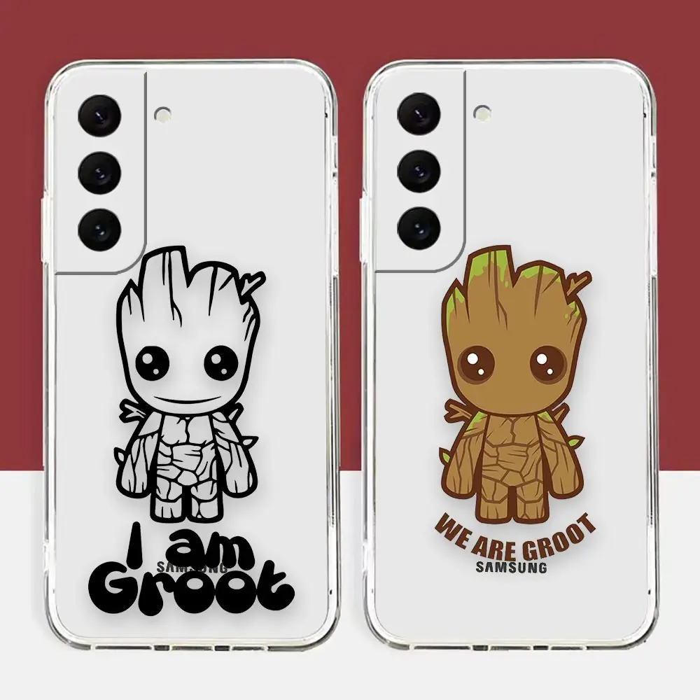 

Clear S22 Case For Samsung S30 S22 S21 S20 S10 NOTE 20 10 A03S A03 A02S FE LITE ULTRA PLUS PRO 5G Case Groot With Cute Lines