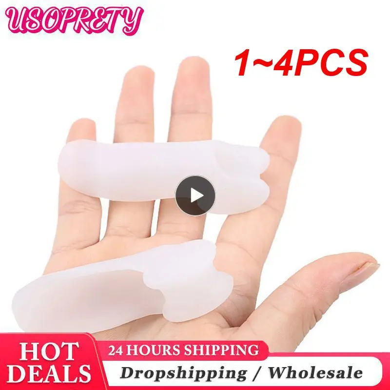 

1~4PCS =1Pair Silicone Toes Separator Bunion Bone Ectropion Adjuster Toes Outer Appliance Foot Care Tools Hallux Valgus