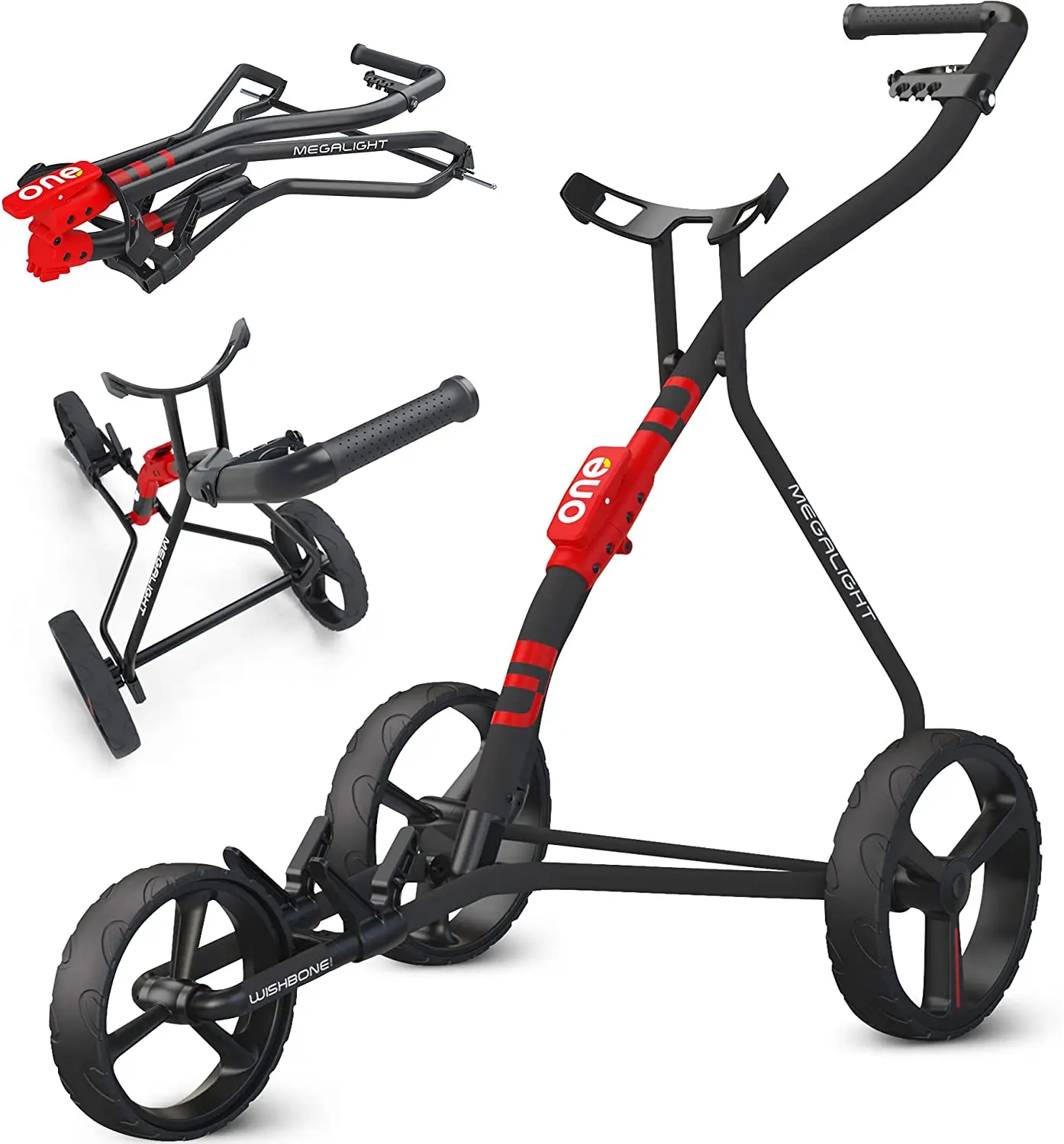 

Golf Push Carts 1 Step Folding 9lbs Lightweight High-Tech Minimalistic Design Plus