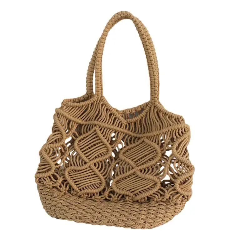 

Straw Beach Bag Women Vacation Bag With Hollow Design Large Capacity Handbags For Vacation Dating Travel And Beach