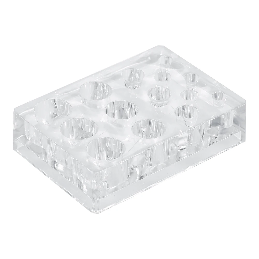 

New Square Tattoo Ink Cap Holder Pigment Cups Stand Acrylic Transparent Makeup Crystal Rack