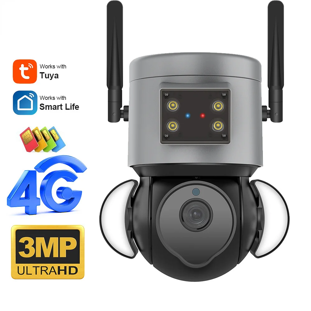 

IP-камера PTZ, 4G, Sim-карта, 3 Мп