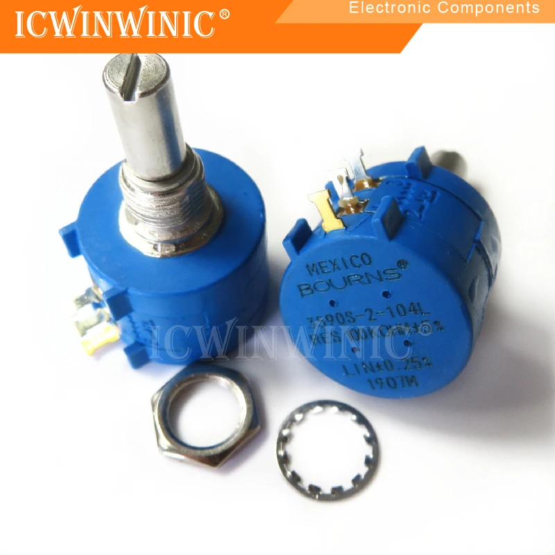 Прецизионный многооборотный потенциометр 3590S-2-104L 100K 1 шт.