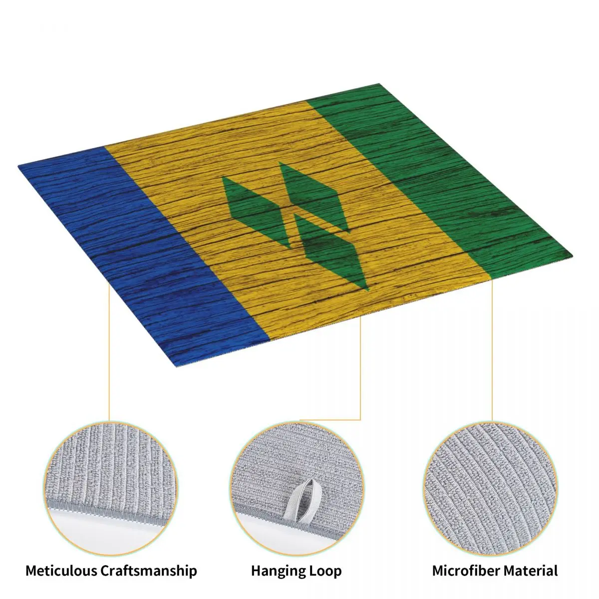 Коврик для сушки посуды с флагом святого Винсента и гренадина подушка из