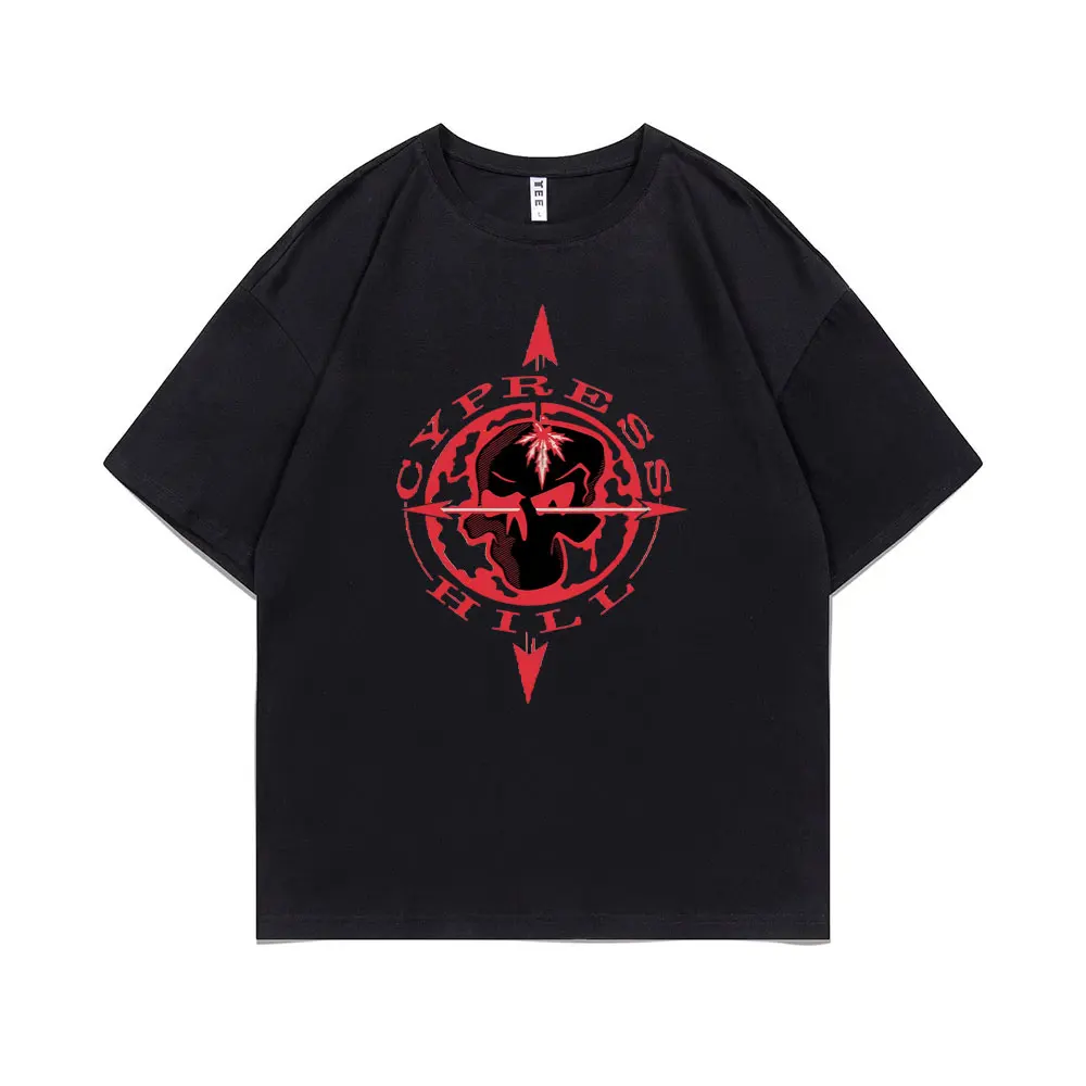 

90s Hip Hop Rapper Cypress Hill Logo Graphic T-shirts Short Sleeve Men Women Fashion Oversized T Shirt Man Casual Plus Size Tees