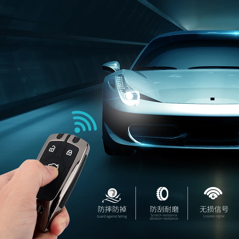 

High-Quality Aluminium Alloy Car Key Case Cover Key Chain Key Bag Shell Protector for Audi A4L Q5L Car Accessories