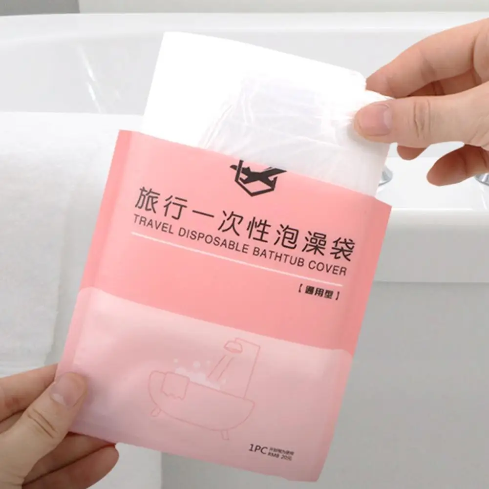 

Disposable Bath Bag Travel Thicken Household Hotel Bathtub Cover Salon Bath Liner Plastic Film 120x260cm Bathtub Film Bath Bag