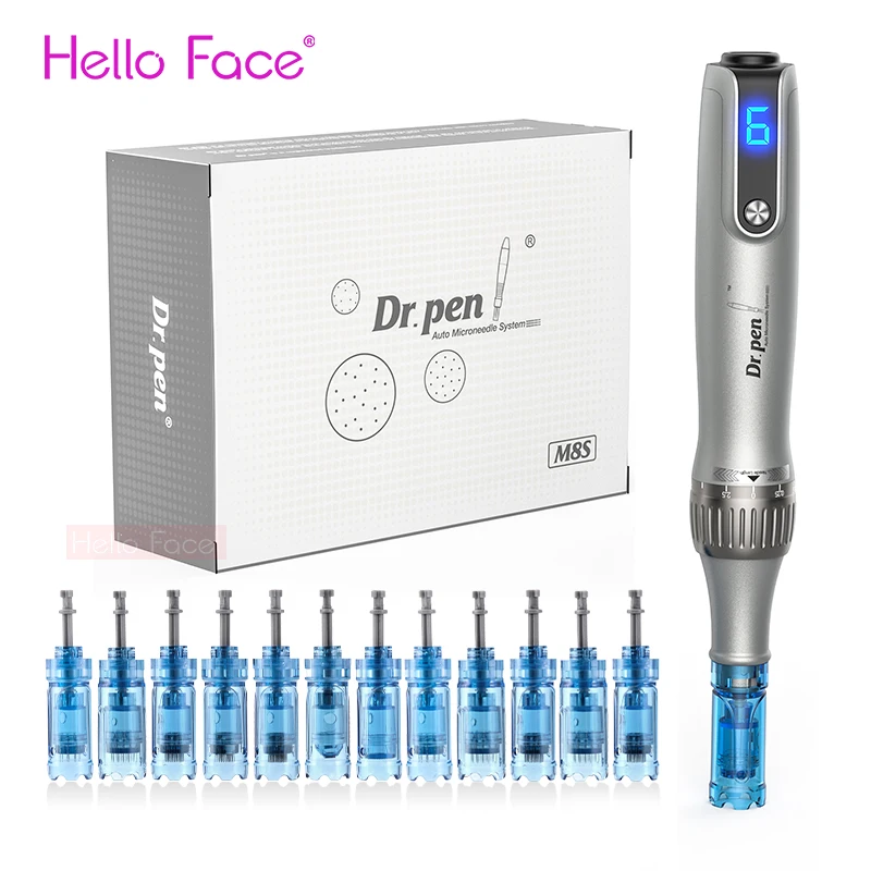 Dr. pen Ultima M8S Wireless Professional Derma Pen with 12  Needle for Hair Growth Microneedle Therapy Anti Backflow Micro Pen