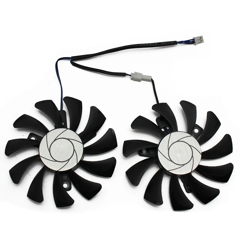 

75Mm 2Pin Gtx1050ti GPU Cooler DUAL Fan For MSI Geforce GTX 1050Ti GTX-1050-Ti-4GT-OC Graphic Card Cooling