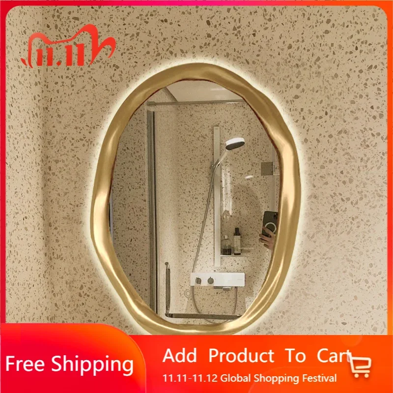

Aesthetic Compact Decorative Mirrors Big Products Shower Decorative Mirrors Stained Glass Espejo Maquillaje Wall Decoration