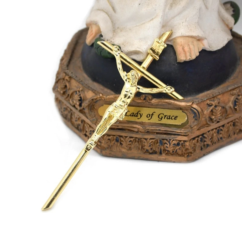 

10pcs Catholic Handheld Crucifix Wall Pendant Prayer Decoration for Church Ornaments Religious Baptism Gift 40JE