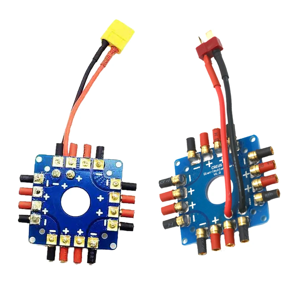 

ESC Distribution Board Connection Board Soldered 3.5mm Banana Bullet Connectors & T / XT60 Plug For FPV Quadcopter Multicopter