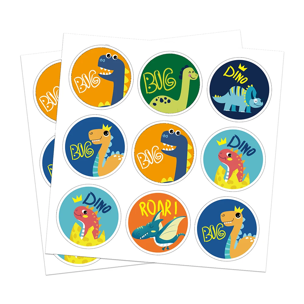 

KK125 180pcs Cartoon Jurassic Anime Funny Waterproof Boys Toys Labels Dinosaur Animal Stickers for DIY Cups Laptop Sticker