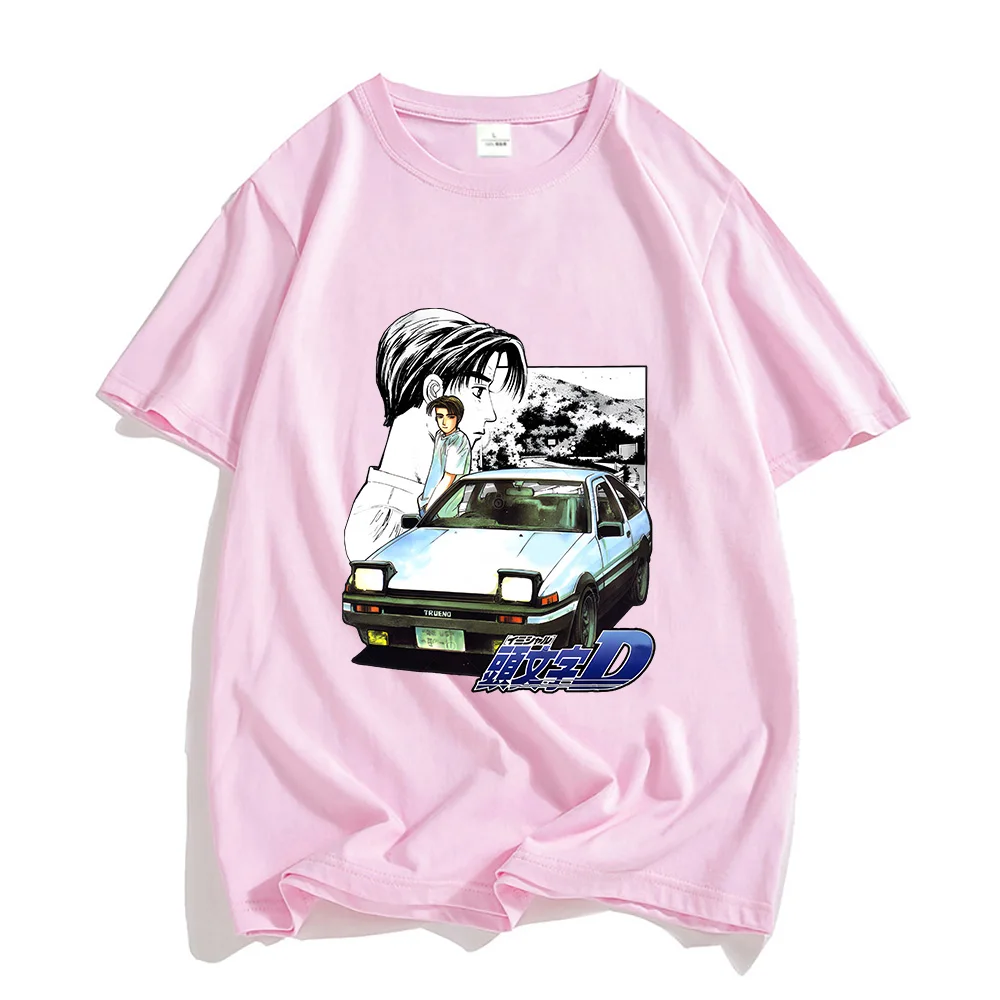 

Футболка original D с изображением гоночного автомобиля, красивые футболки Ae86 из 100% хлопка для мужчин и женщин, манга, комикс, одежда Аниме Хай-ст...