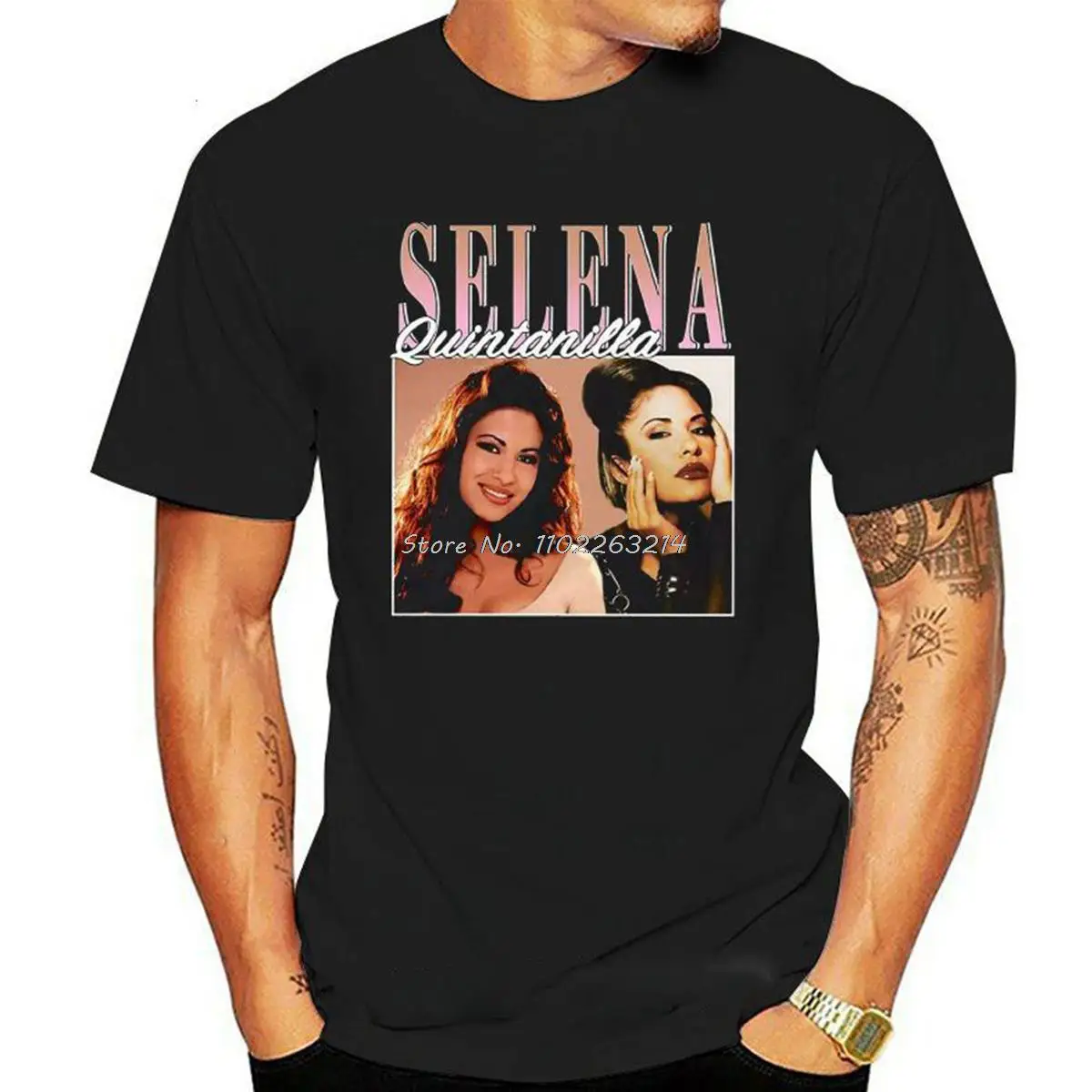 

Mens T-shirt Selena Quintanilla Vintage 90S T Shirt Unisex Cotton Oversized Streetwear Harajuku