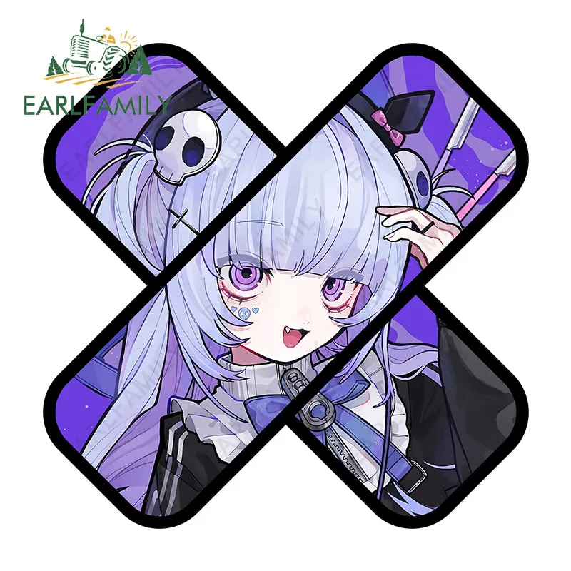 

EARLFAMILY неоновая повязка для слой девушки, автомобильная наклейка, индивидуальные наклейки на окна мотоцикла, окклюзия, царапины, водостойкий автомобильный Стайлинг