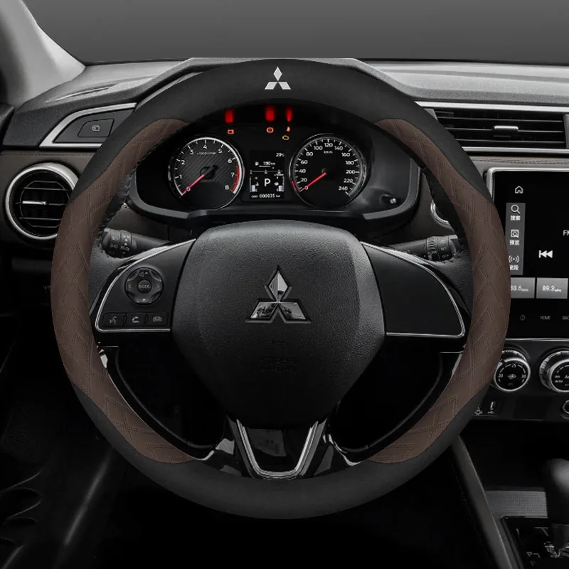 

Для Mitsubishi Outlander Pajero Asx Colt Lancer Delica Evolution L200 Triton RALLIART противоскользящий автомобильный замшевый чехол на руль