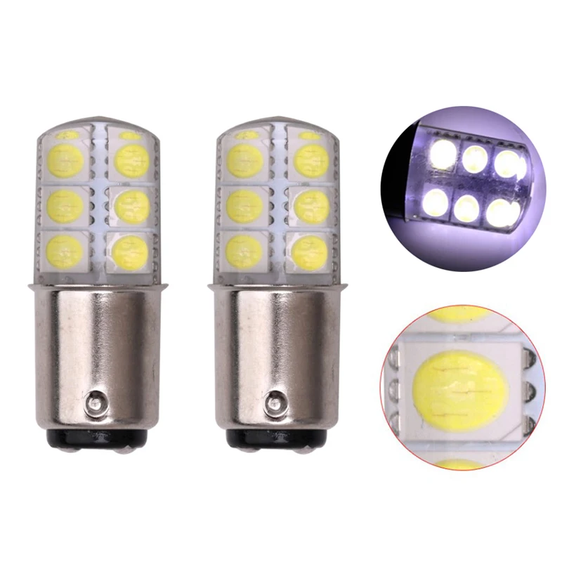 

2Pcs 1157 5050 12SMD LED Silica gel Automobile Car Brake Light Stop Parking DRL Lamp 12V