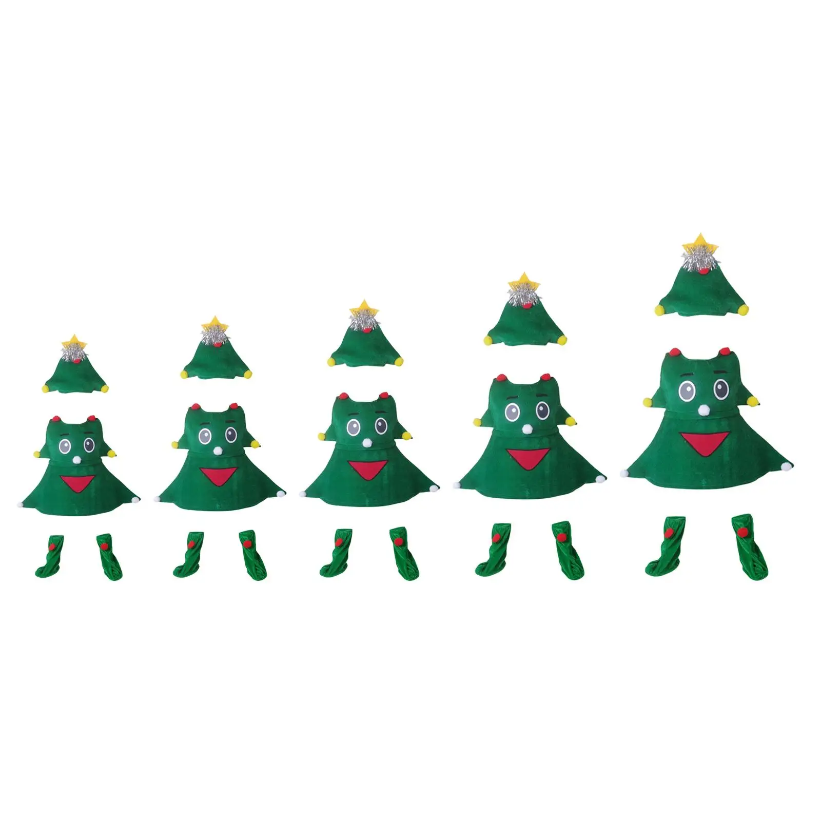 

Kids Christmas Tree Costume Clothes Set Photo Props Dress up Girls Boys Christmas Clothing for Festival Masquerade Decoration