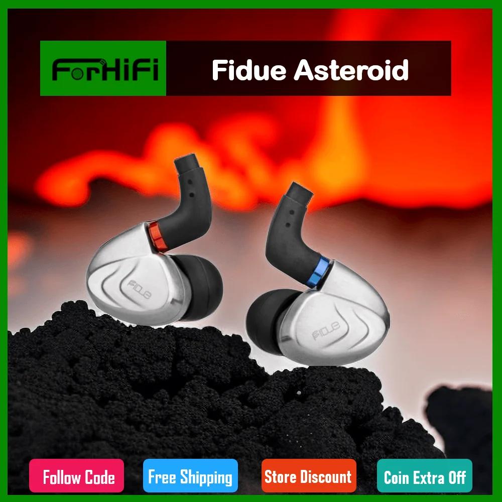 

Fidue Asteroid Dual Dynamic Graphene Piezoelectric Ceramic Metal HIFI Music Monitor Audiophile MMCX Earphones Earbuds Hana Rouge